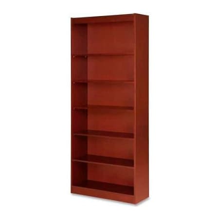 Sp Richards Lorell 7-Shelf Panel End Hardwood Veneer Bookcase, 36"W x 12"D x 84"H, Cherry LLR89055